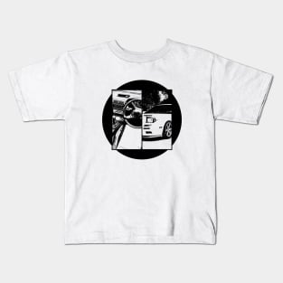 MAZDA RX-7 FC Black 'N White 5 Kids T-Shirt